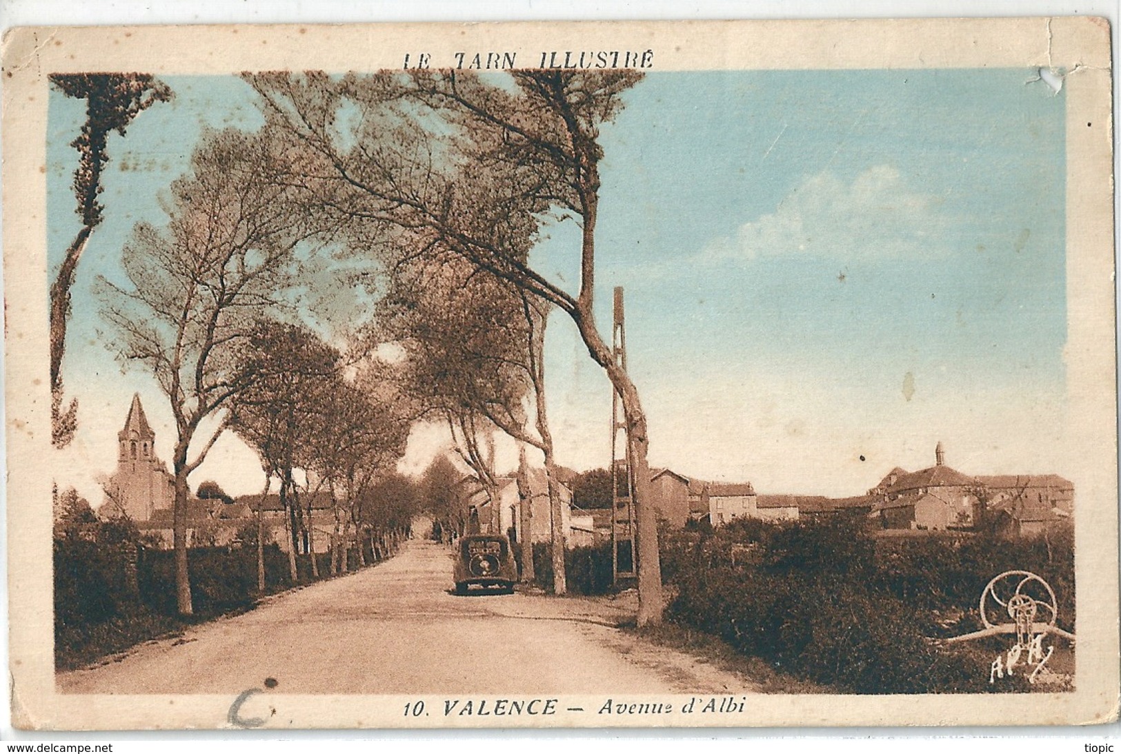 VALENCE  ( 81 )   Avenue D' Albi .  ( Angle Abimé, Vendu En L'état ) - Valence D'Albigeois