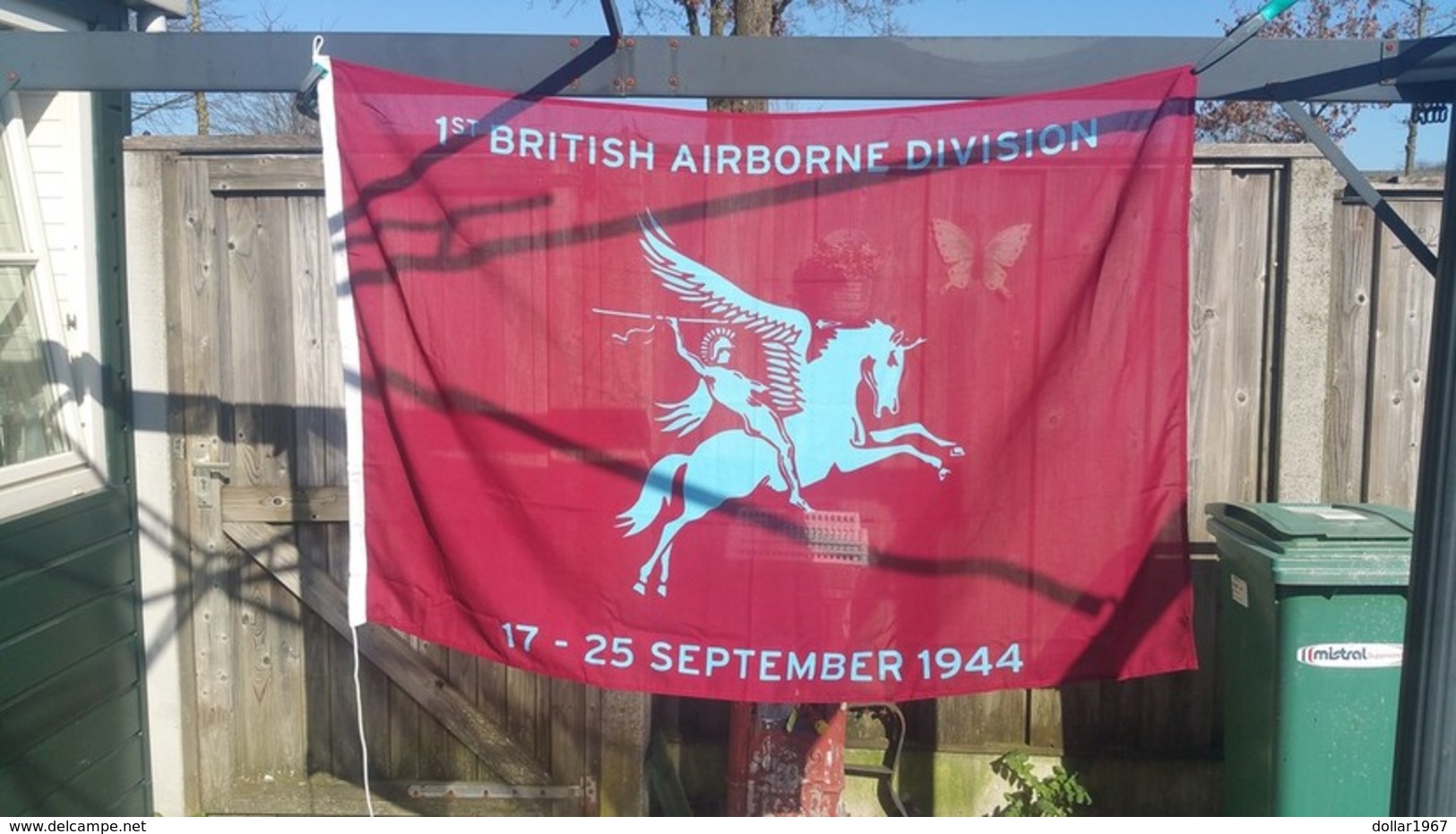 Airborne Vlag Met Tekst: 1st British Airborne Division 17-25 September 1944 100 X 150cm , New / Nouve.  ( Originaal) - Flags