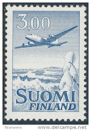 FINLAND/Finnland 1974, M-63 Definitive PHOSPHOR Aeroplane 3,00 EGpQ** - Nuovi