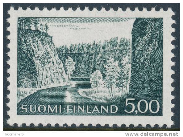 FINLAND 1974, M-63 Definitive PHOSPHOR Kuusamo 5,00 BoQ** - Nuovi