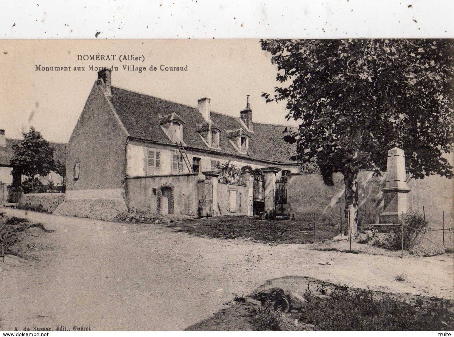 DOMERAT MONUMENT AUX MORTS DU VILLAGE DE COURAUD - Other & Unclassified