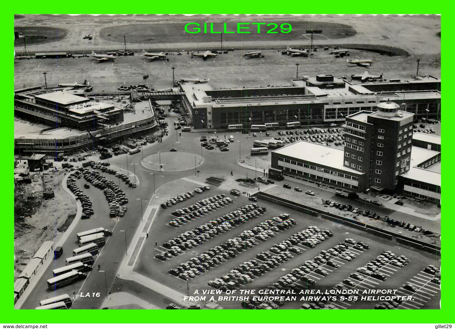 LONDON, UK - A VIEW OF THE CENTRAL AREA, LONDON AIRPORT FROM A BRITISH EUROPEAN AIRWAYS S-55 HELICOPTER - - Autres & Non Classés