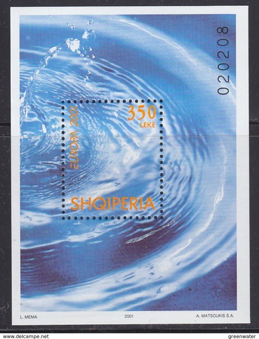 Europa Cept 2001 Albania M/s ** Mnh (42266) - 2001