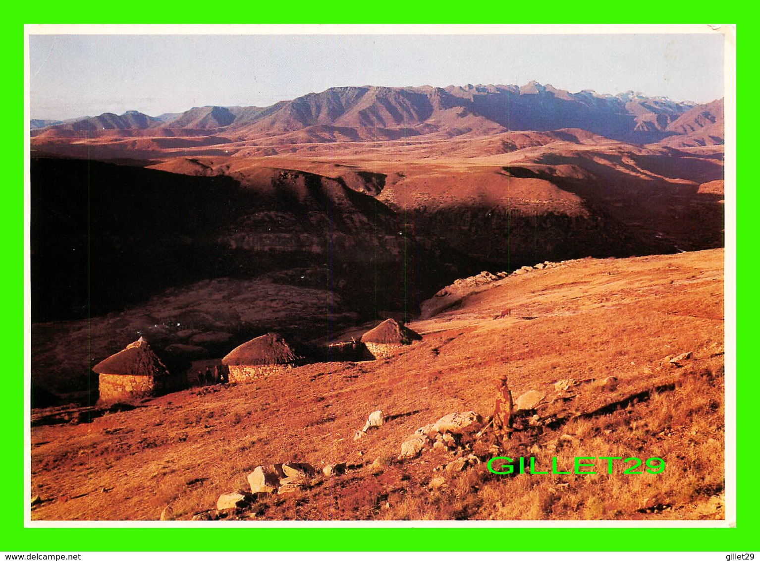 QABA, LESOTHO - MOUNTAIN RANGE - ANIMATED - TRAVEL IN 1987 - - Lesotho