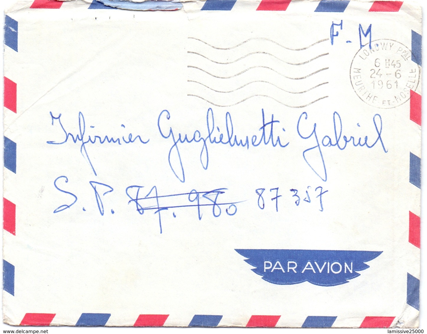 Lettre En Franchise Avec Erreur De Secteur Postal Bureau Frontiere D  Poste Aux Armées AFN - Guerre D'Algérie