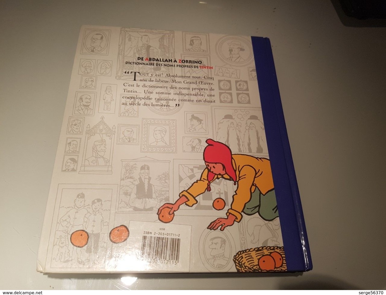 DE ABDALLAH A ZORRINO Dictionnaire Des Noms Propres De TINTIN HERGE HADDOCK DUPONT MOULINSART ALGOUD MOZGOVINE 1992 - Tintin