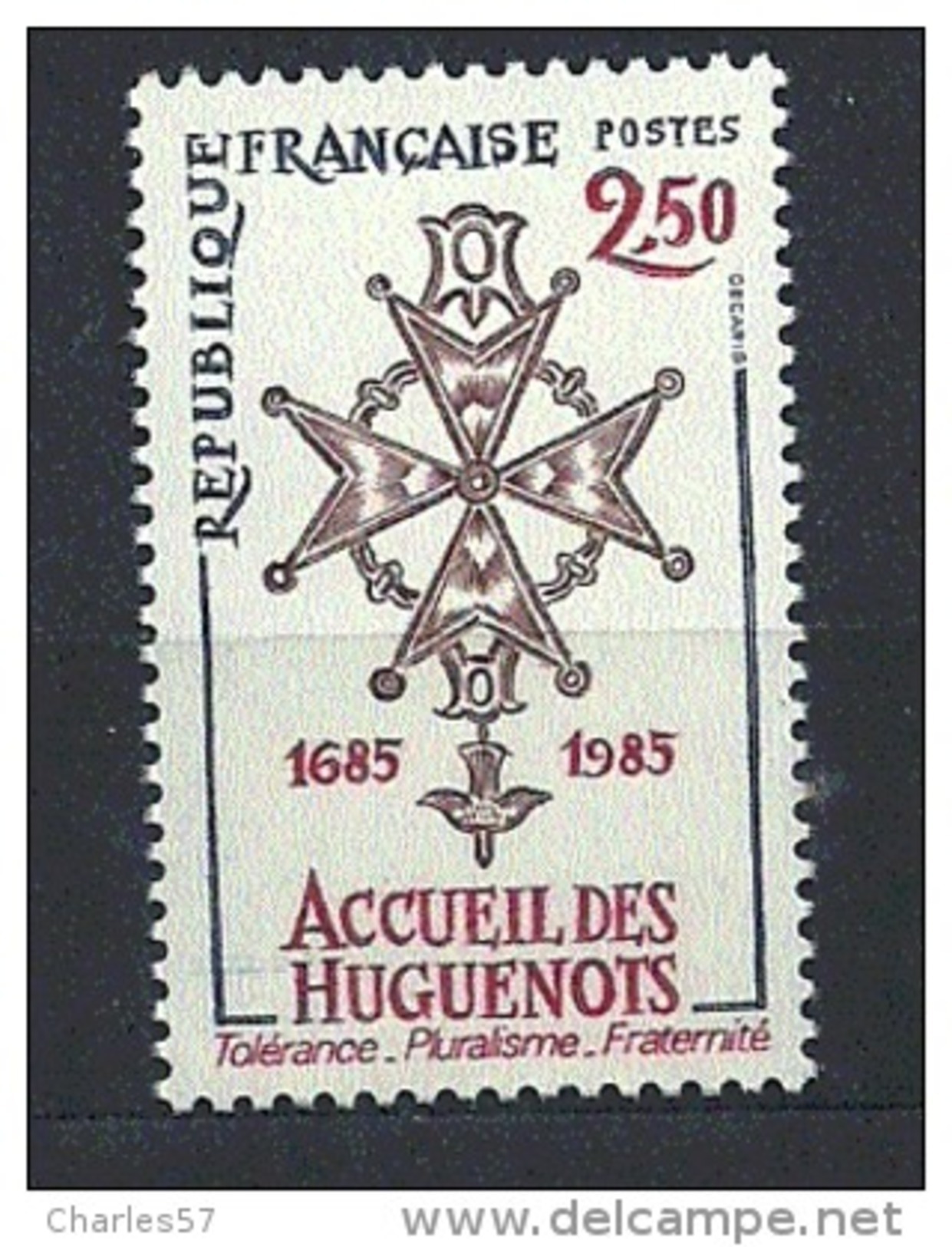 France:n°2380  ** "La Croix Huguenote" - Neufs
