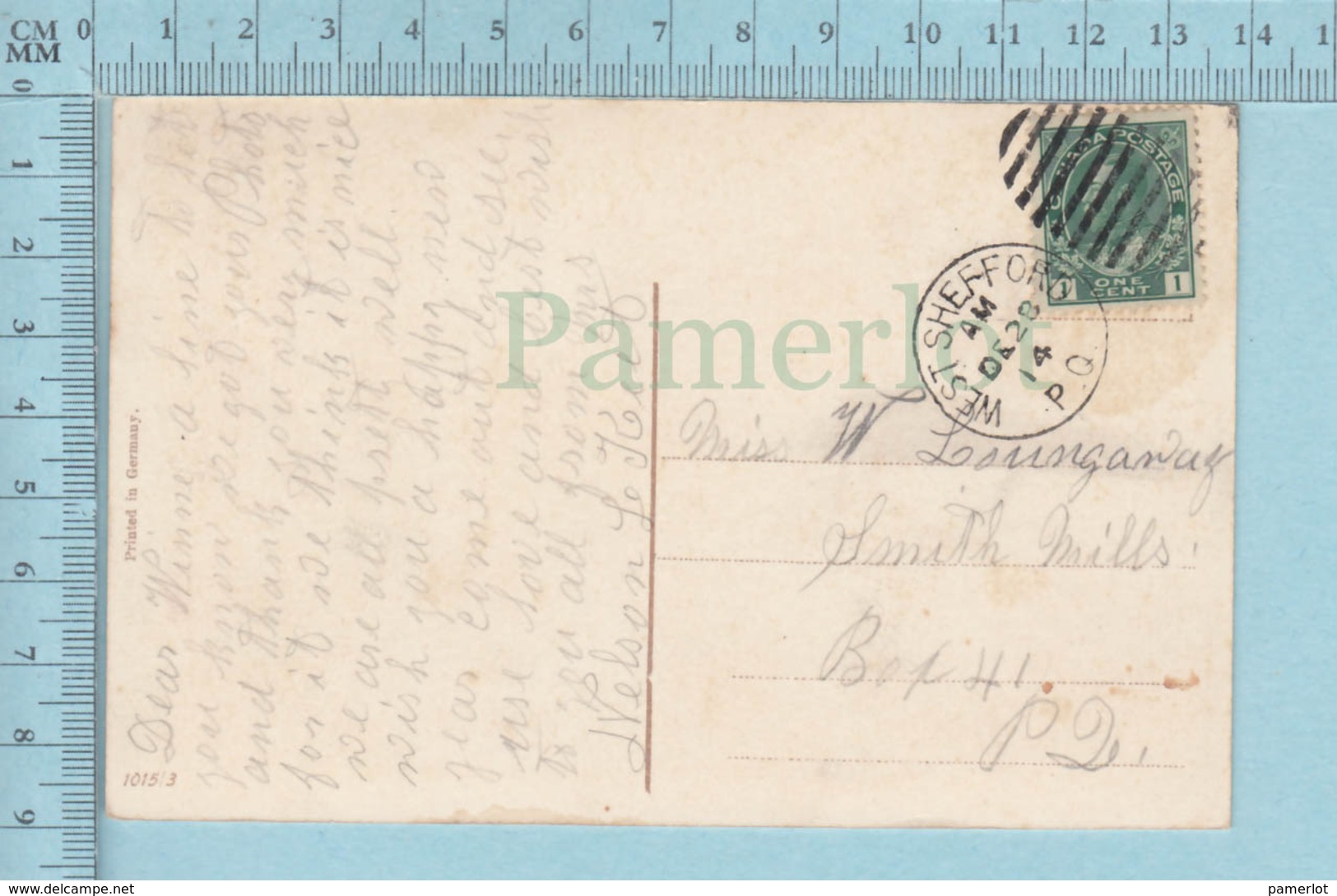 Carte Postale CPA -Bouquet De Roses- Used Voyagé En 1914 + CND Stamp, Send To Smith Mills Quebec - Autres & Non Classés