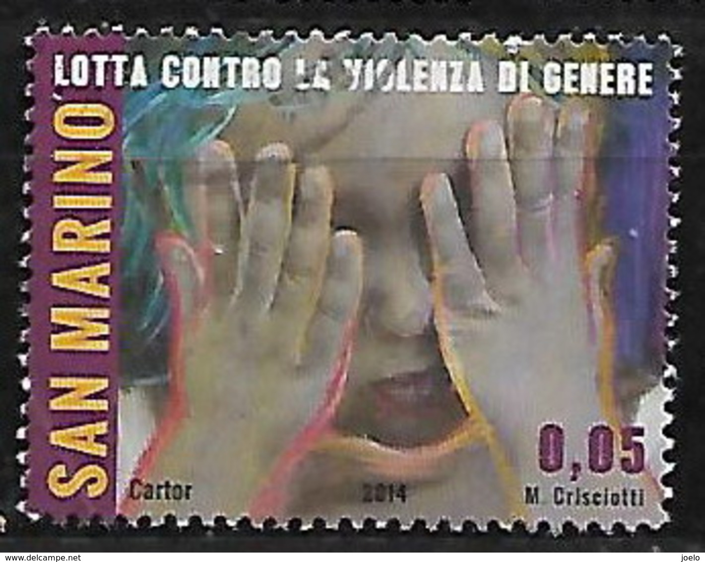 SAN MARINO 2014A GAINST DOMESTIC VIOLENCE - Used Stamps