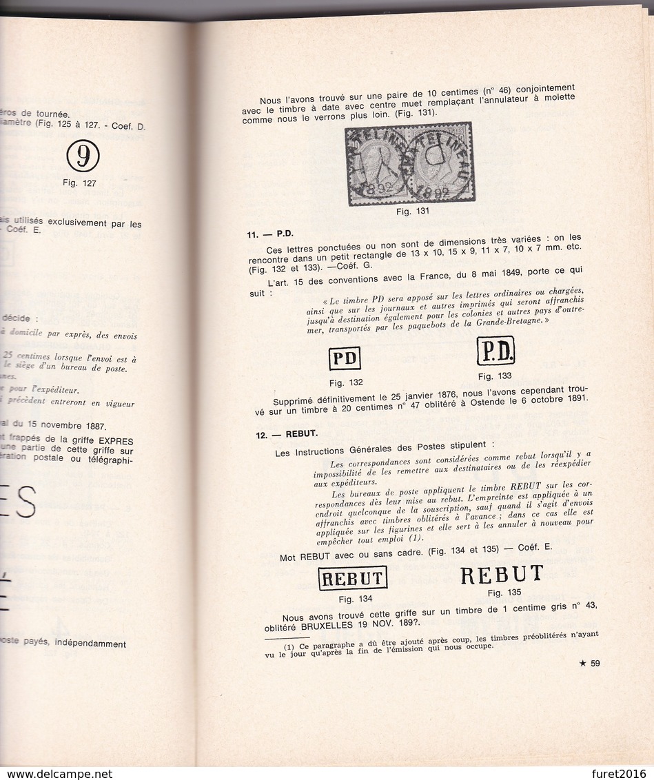 Belgique : Emission 1884  LES OBLITERATIONS  Avec Addendum Par CAPON   91 Et 26 Pages - Autres & Non Classés