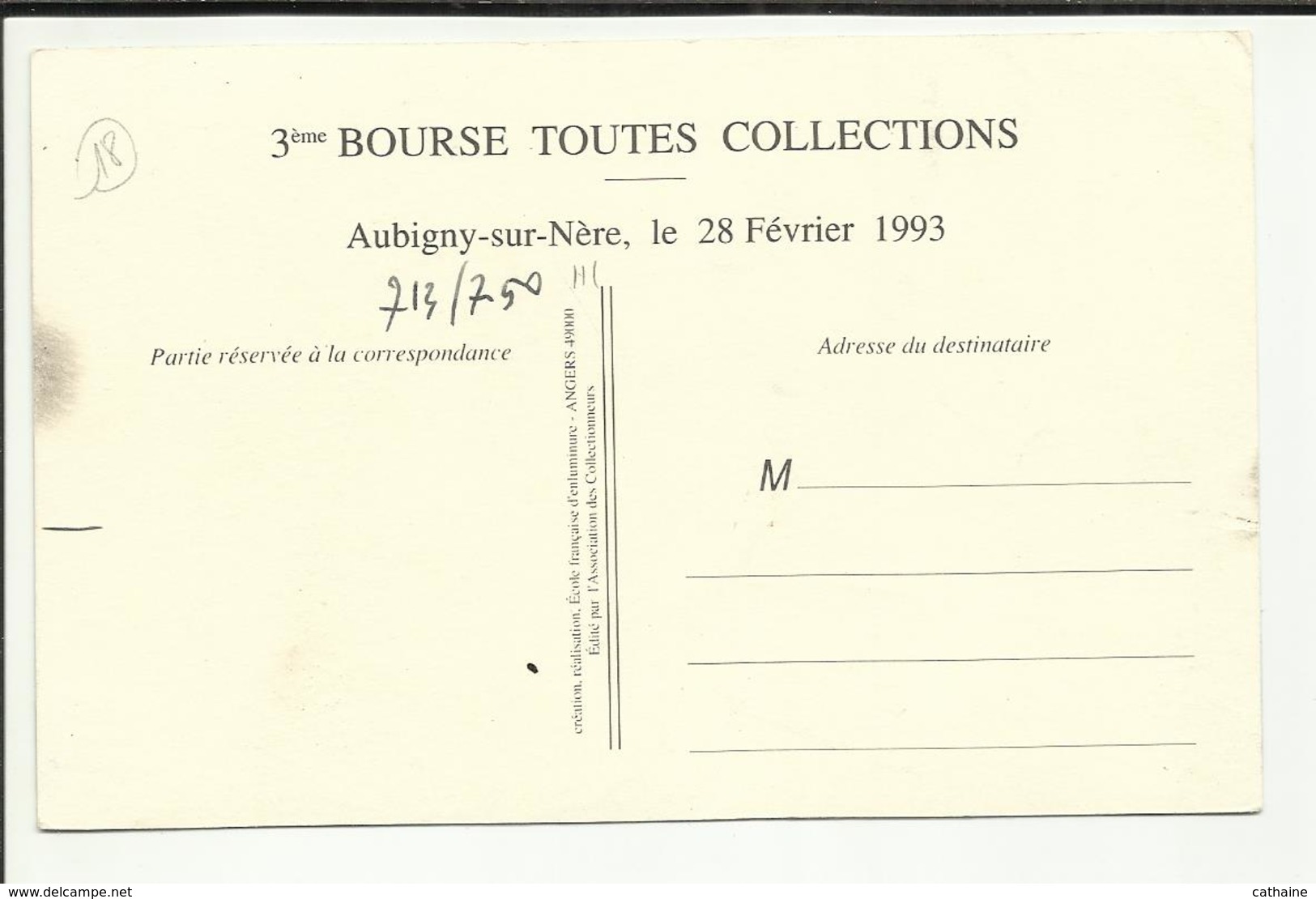 18 . AUBIGNY SUR NERE . LES LAVOIRS . COPIE POUR UNE BOURSE TOUTES  COLLECTIONS EN 1993 - Aubigny Sur Nere