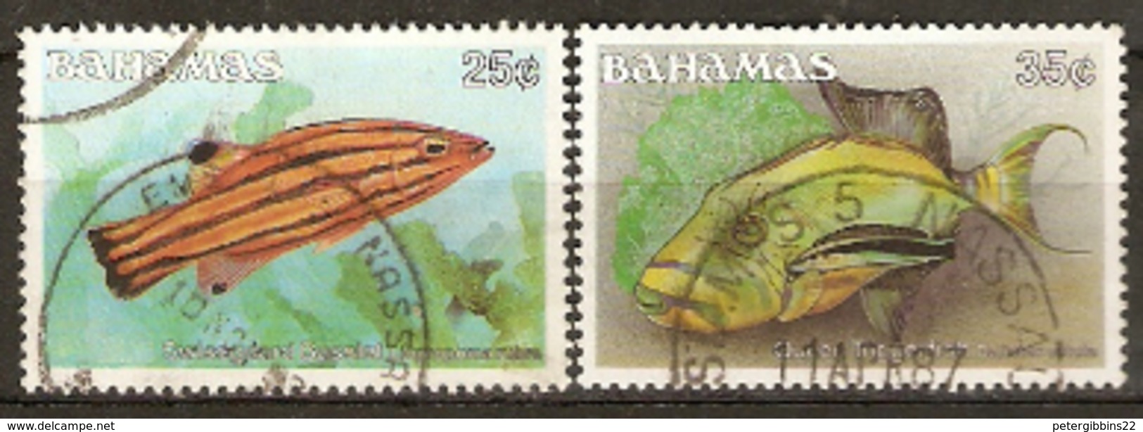 Bahamas 1987   SG 762a-4a  Fishes  Fine Used - Bahamas (1973-...)