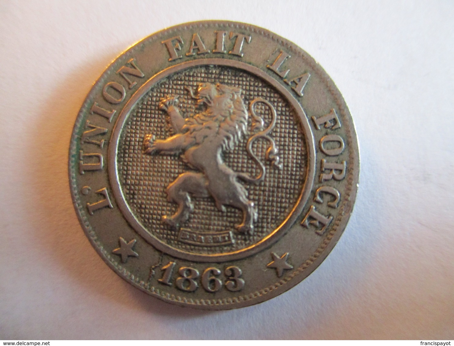 Belgique: 10 Centimes 1863 - 10 Cents