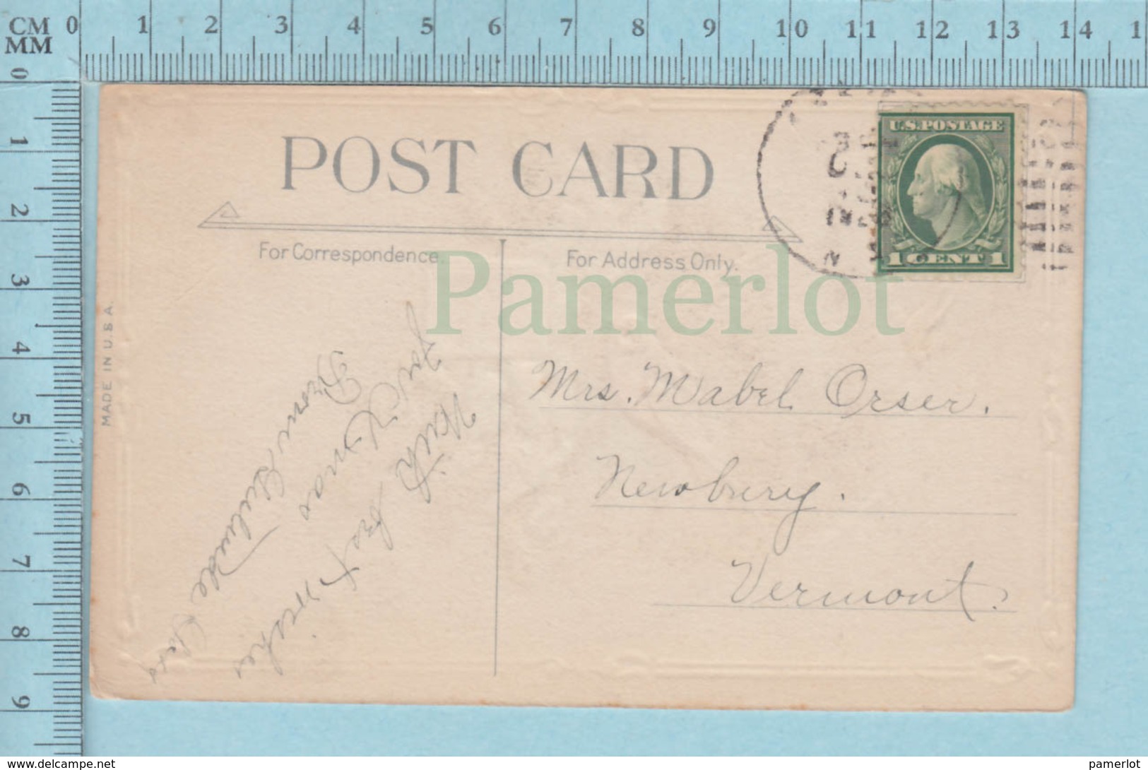 Carte Postale CPA -Christmas, Birds,  - Used Voyagé En 192? + USA Stamp, Send To Newbury Vermont - Autres & Non Classés