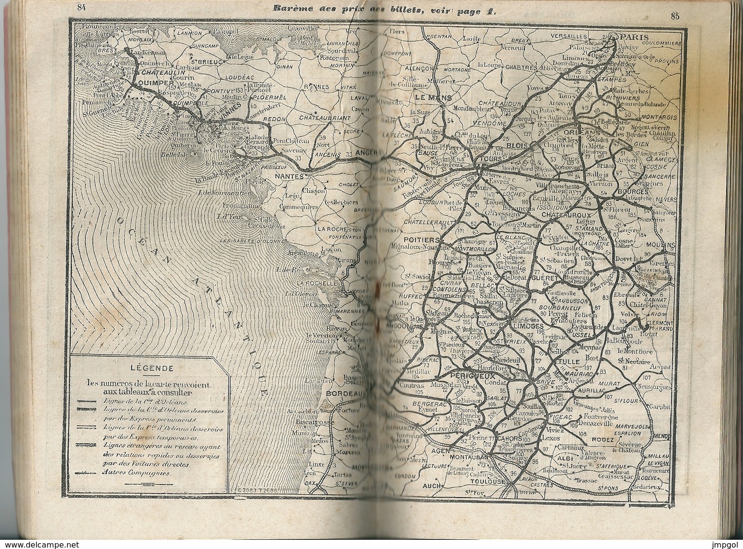 Livret Chaix Horaires Et Trajets Chemin De Fer D’Orléans Et Lignes En Correspondances Service D'Hiver Novembre 1925 - Europe