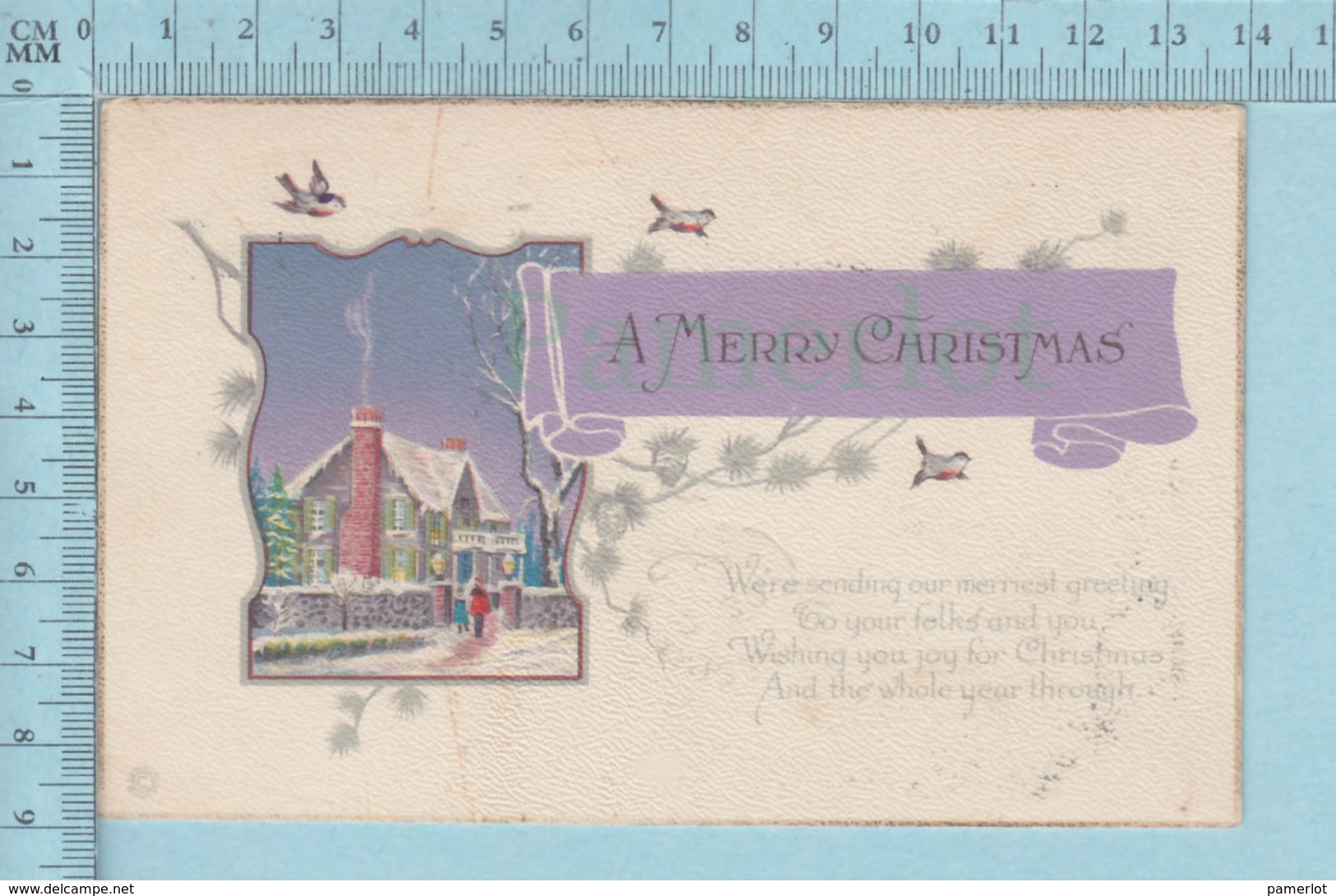 Carte Postale CPA - Christmas  - Used Voyagé En 1920 + USA Stamp, Cover Pawtucket R.I. - Autres & Non Classés