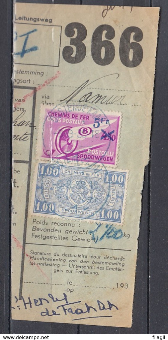 Fragment Met Stempel Oostende Kaai -1- Blauw Stempel - Sonstige & Ohne Zuordnung