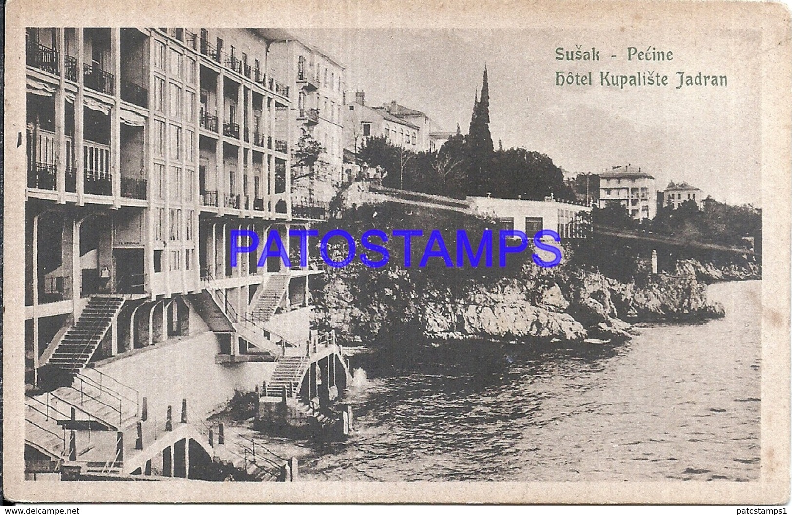 109842 CROATIA SUSAK HOTEL KUPALIŠTE JADRAN POSTAL POSTCARD - Croatie