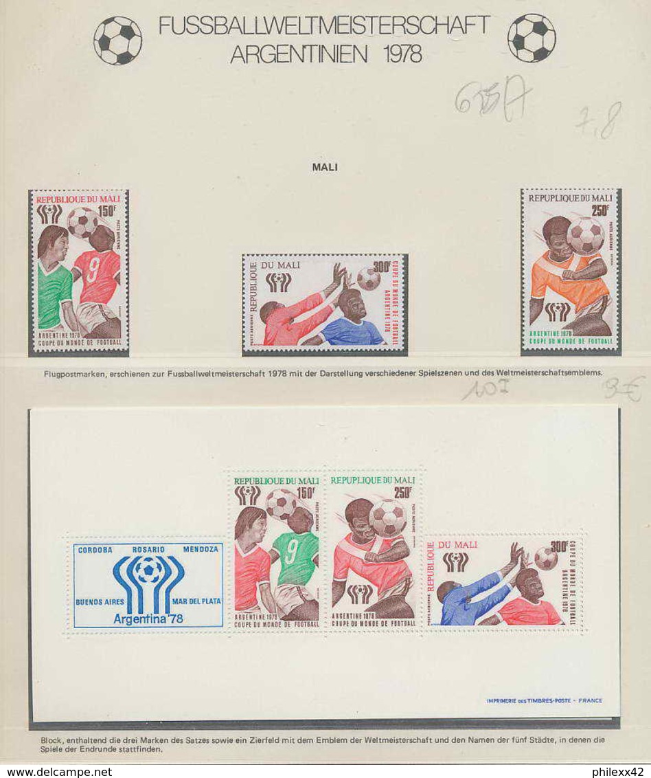 343 Football (Soccer) Argentina 78 - Neuf ** MNH - Mali N° 625/7 + Bloc 10 - 1978 – Argentine