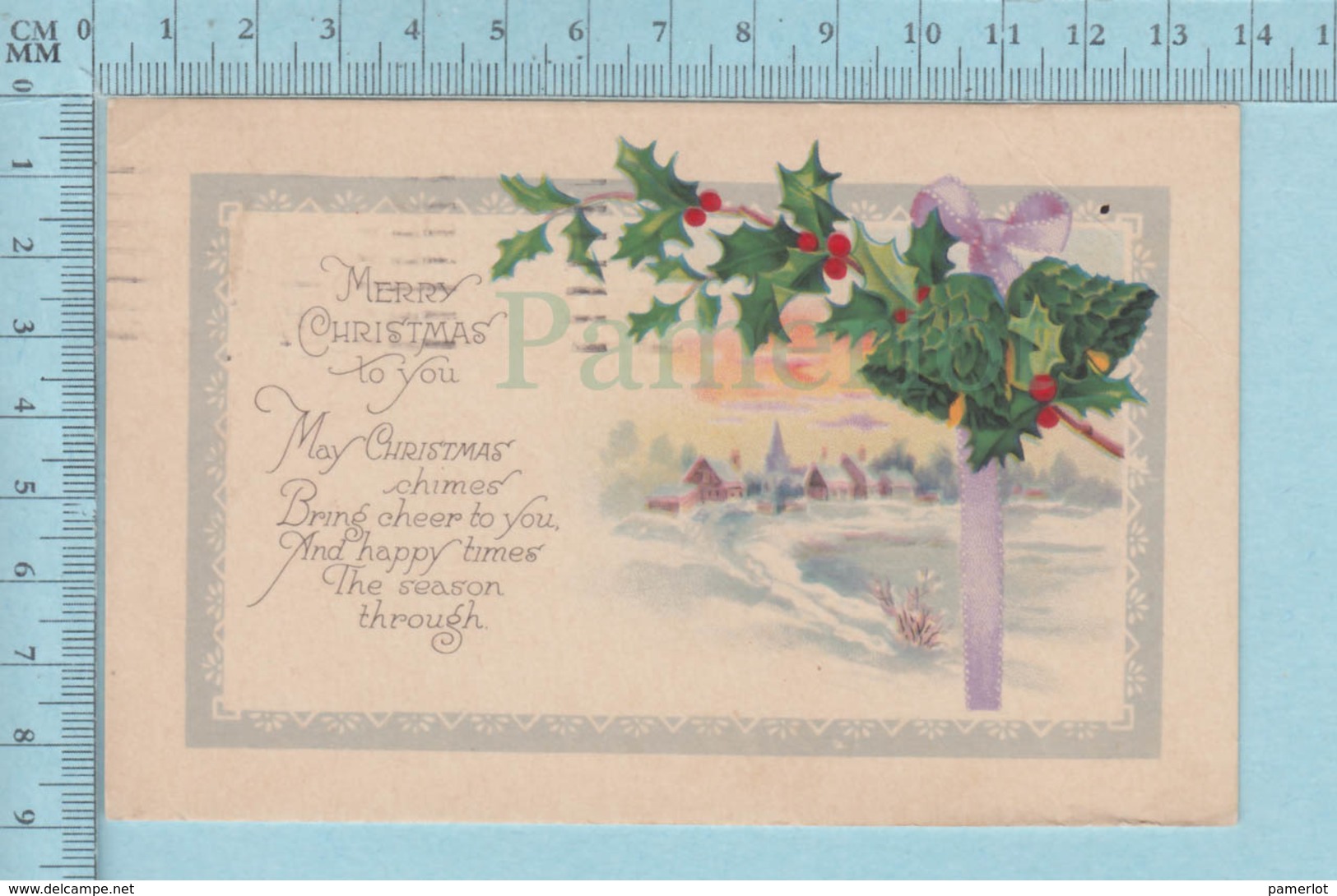 Carte Postale CPA - Christmas, Leaves Bell   - Used Voyagé En 1924 + USA Stamp, - Autres & Non Classés