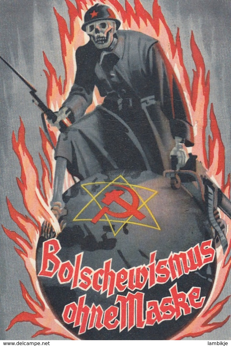 Deutsches Reich Postkarte Propaganda 1939 Bolsjewismus Ohne Maske - Gebraucht