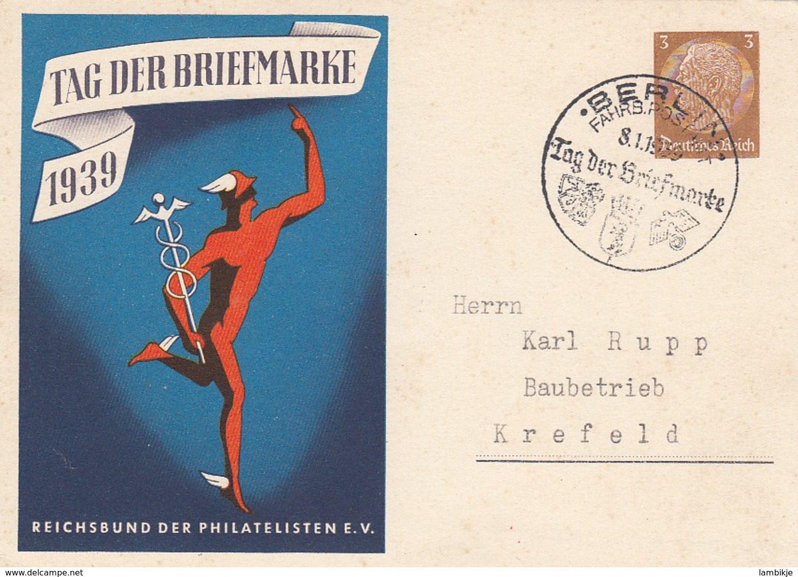 Deutsches Reich Postkarte 1939 P 239/02 - Used Stamps