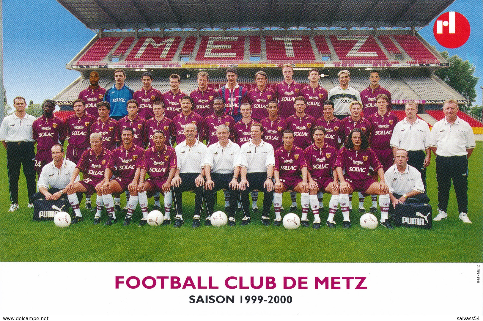 57) METZ : Football Club De Metz Saison 1999 - 2000 - Metz
