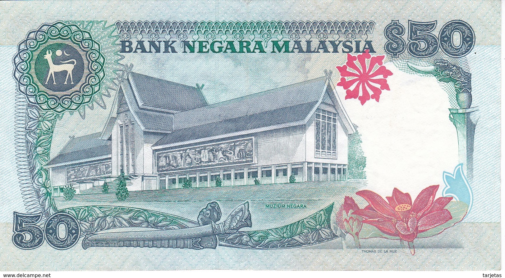 BILLETE DE MALASIA DE 50 RINNGIT DEL AÑO 1987  (BANKNOTE) - Malaysia