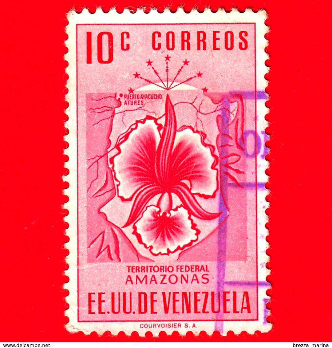 VENEZUELA - Usato - 1953 - Stemma Dello Stato Di  Amazonas - Arms - 10 - Venezuela