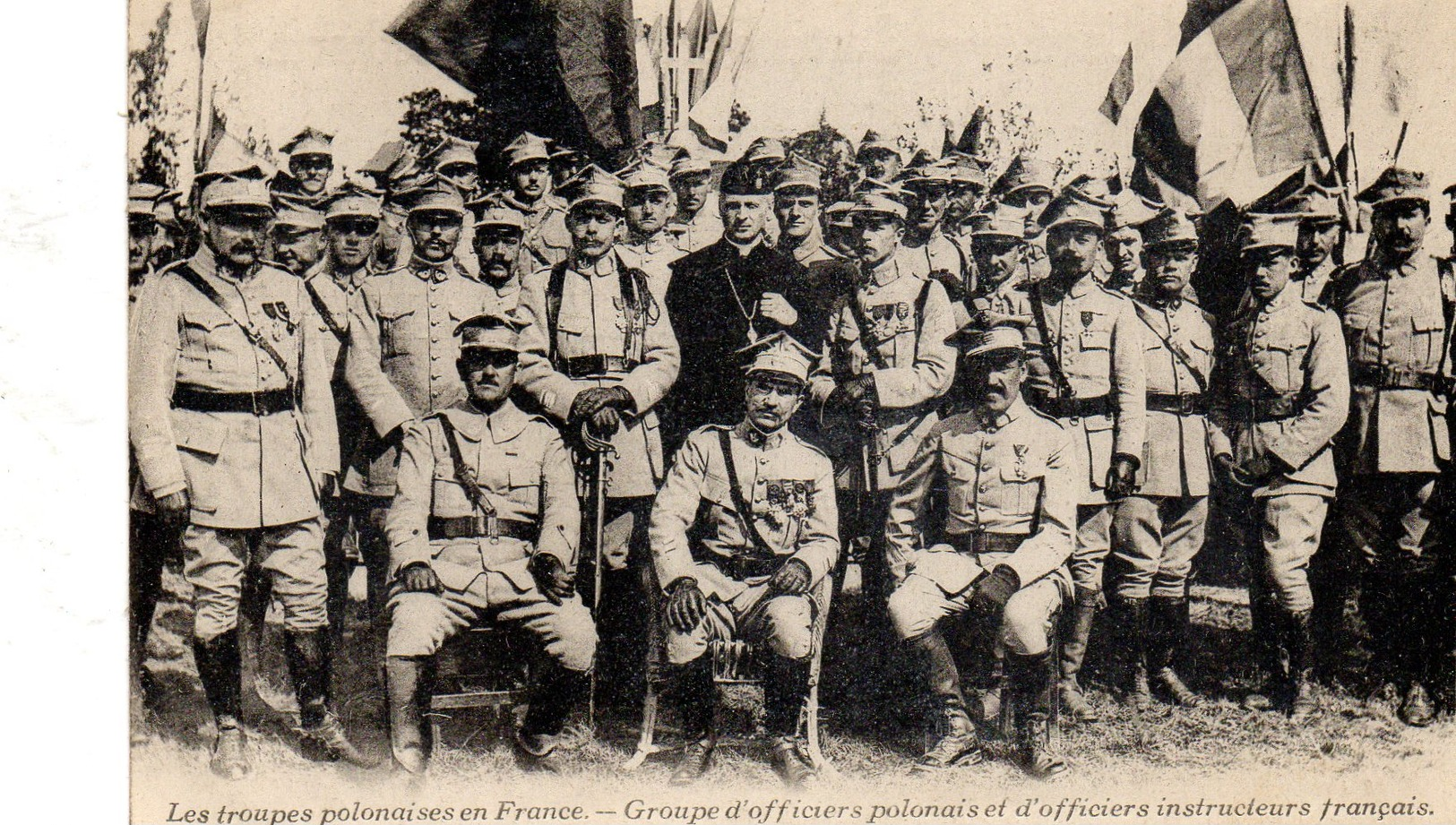 Les Troupes Polonaise En France Groupe D Officiers Polonais - Pologne