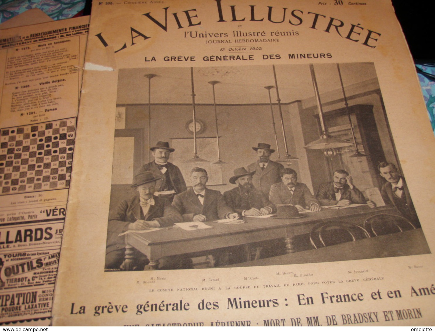 GREVE MINEURS DENAIN TERRENOIRE ANZIN COMITE HOUILLERES/AEROSTAT CATASTROPHE BRADSKY/ITALIE ZANARDELLI /VALENCE LOUBET - 1900 - 1949