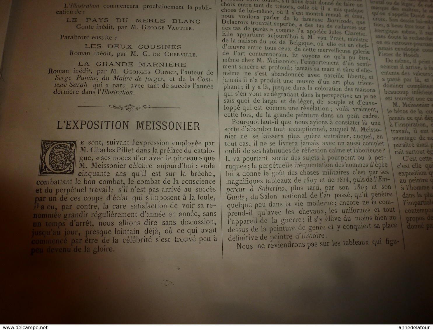 1884 L'ILLUSTRATION: Pasteur et la rage; Place de Bruxelles;Pelesh(Roum);Expo Meissonier;Fête des félibres à Sceaux;etc