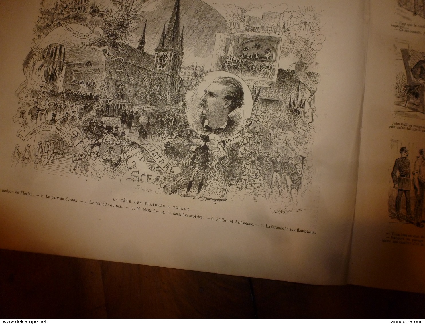 1884 L'ILLUSTRATION: Pasteur et la rage; Place de Bruxelles;Pelesh(Roum);Expo Meissonier;Fête des félibres à Sceaux;etc