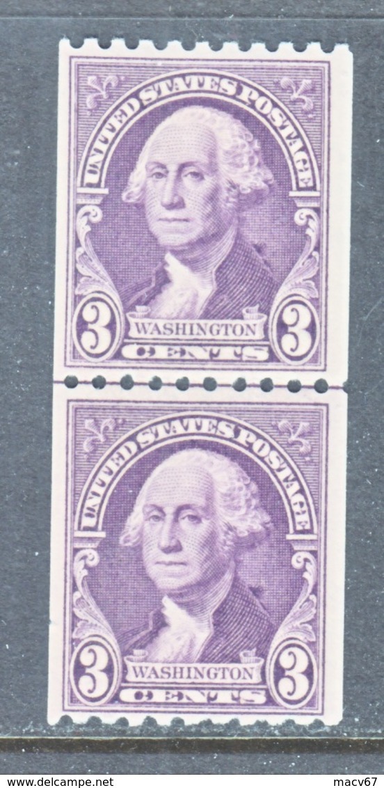 U.S.  722     *  LINE  PAIR - Unused Stamps