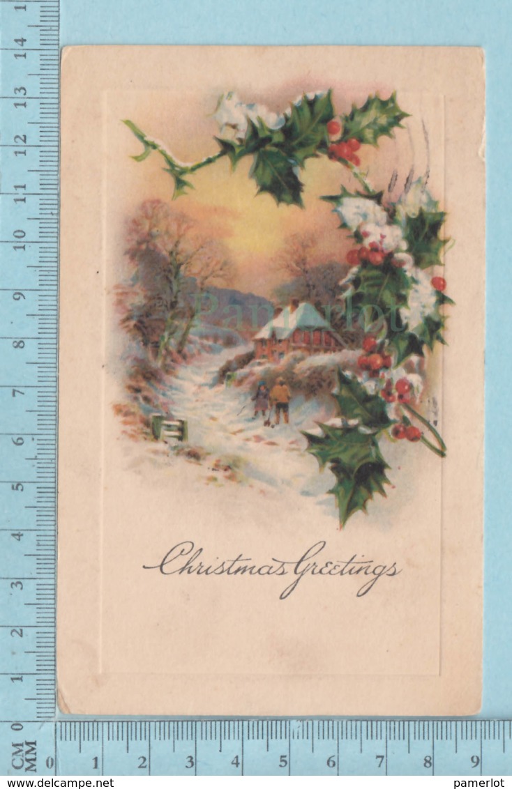 Carte Postale CPA - Christmas,    - Used Voyagé En 1920 + USA Stamp, Cover Wolfeboro NH - Autres & Non Classés