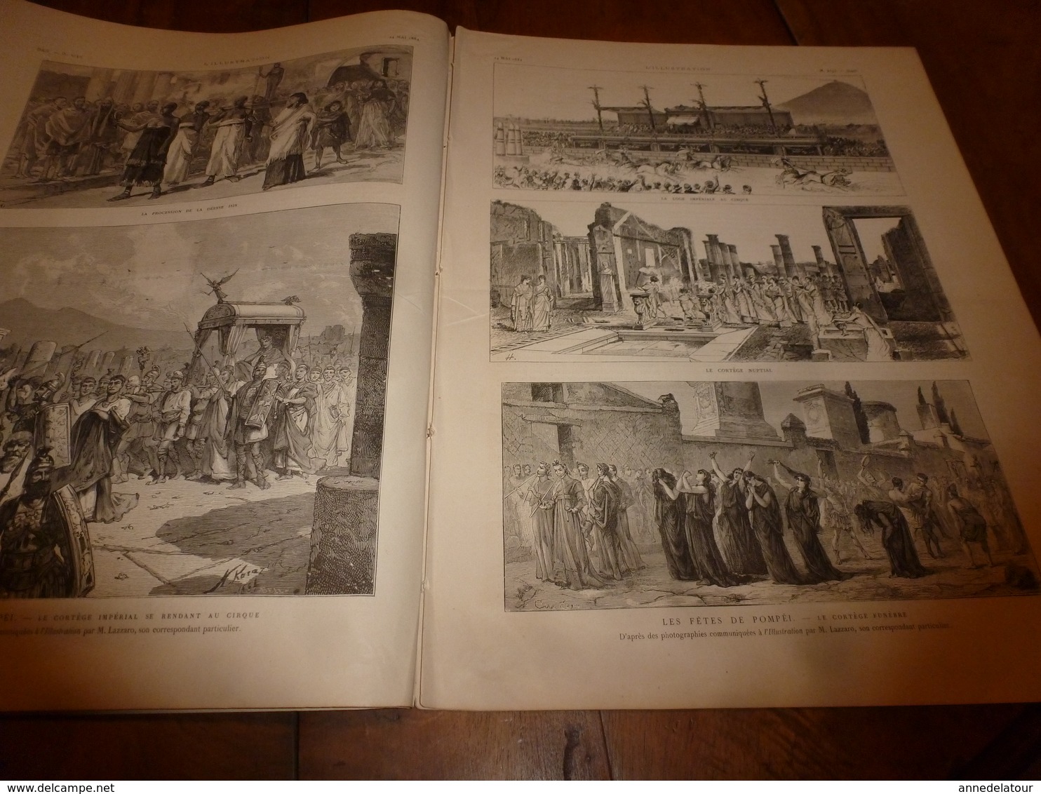 1884 L'ILLUSTRATION: Les fêtes de POMPEÏ (important documentaire texte et gravures); Congo(Vivi,Houssas,etc )etc