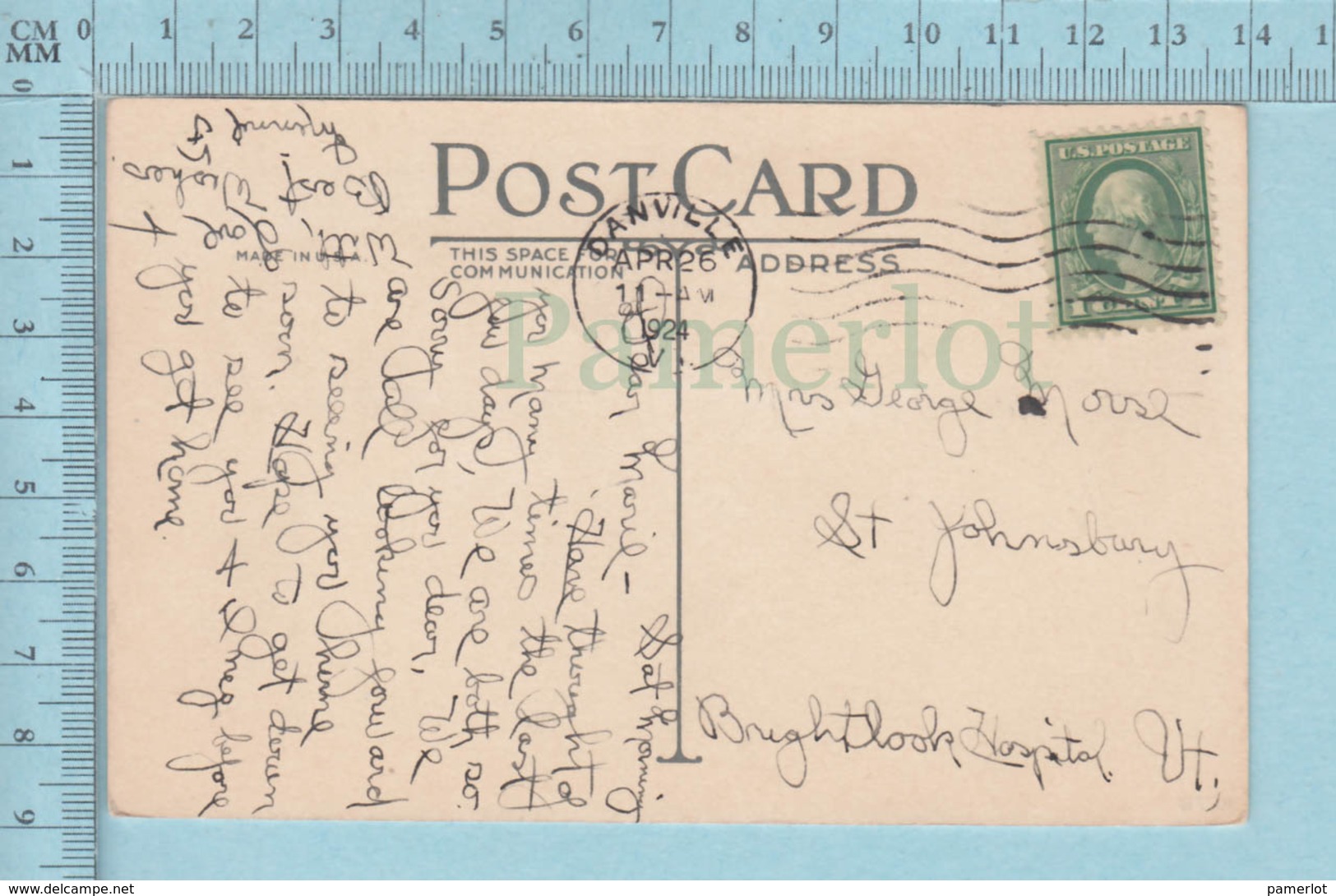 Carte Postale CPA - Convalescence,    - Used Voyagé En 1924 + USA Stamp, Cover Danville  VT - Autres & Non Classés