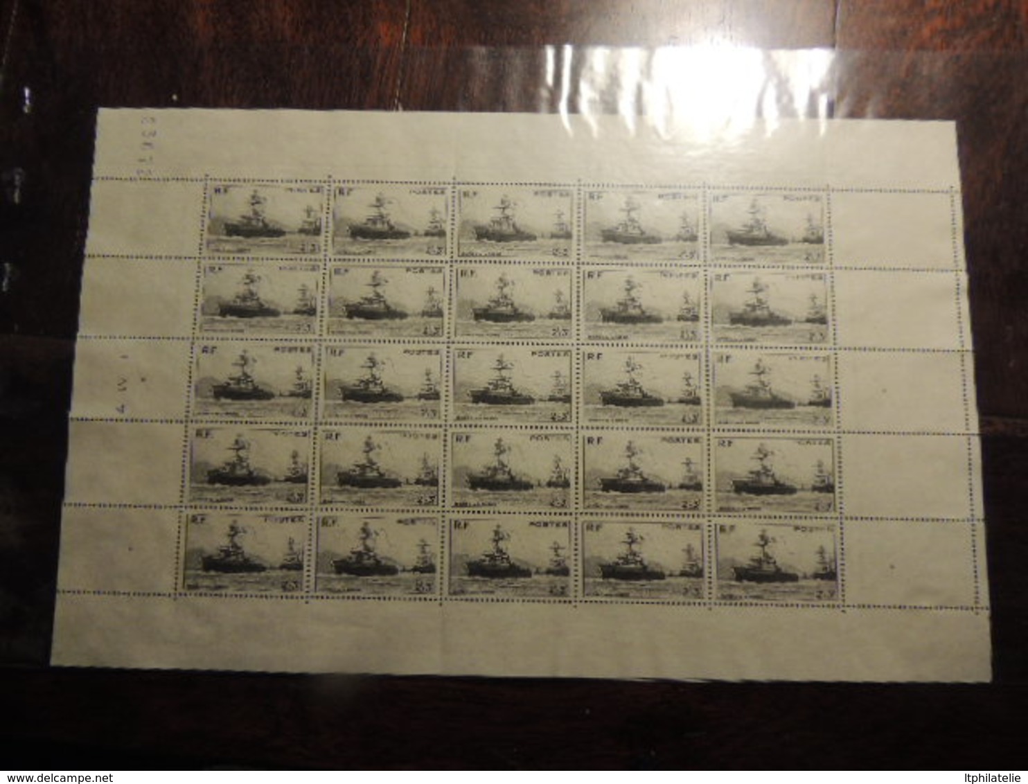 FRANCE  FEUILL DE 25 TIMBRES N° 752  NSC  1946  OEUVRES DE LA MARINE - Hojas Completas