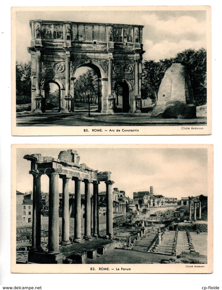 ITALIE . ROME . ROMA . " LE FORUM " & " ARC DE CONSTANTIN " . 2 CPSM - Réf. N°21460 - - Collections & Lots