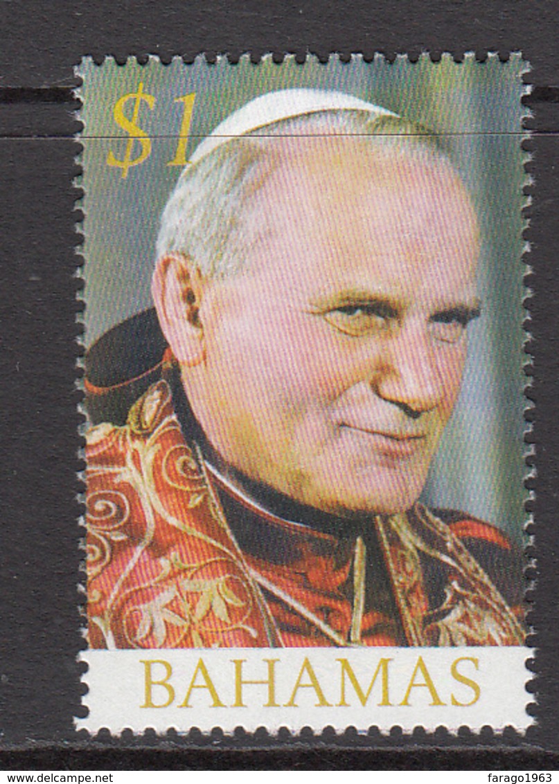 2005 Bahamas Pope John Paul II Complete Set Of 1 MNH - Bahamas (1973-...)