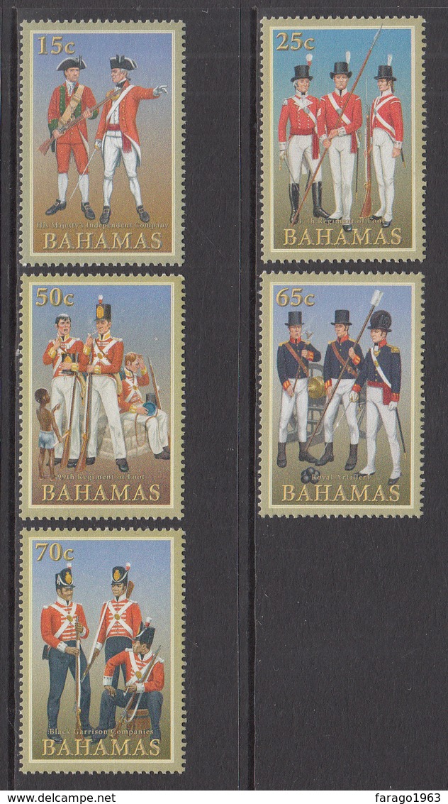 2008 Bahamas Military Uniforms    Complete Set Of 5 MNH - Bahamas (1973-...)