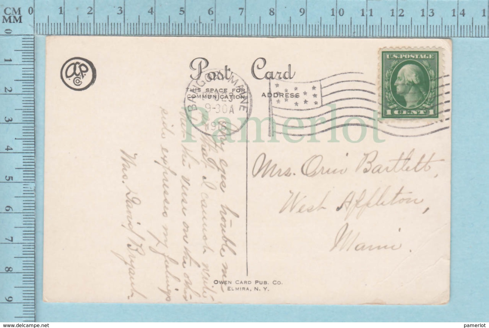Carte Postale CPA - Happy Memories  - Used Voyagé En 1916 + USA Stamp, Cover Bangor Maine - Autres & Non Classés