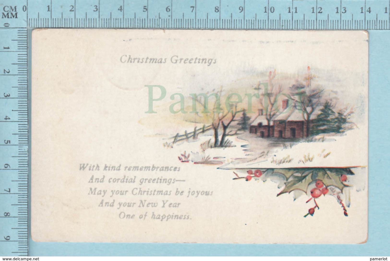 Carte Postale CPA - Christmas Greeting - Used Voyagé En 1923 + USA Stamp, Cover Madison NEBR - Autres & Non Classés