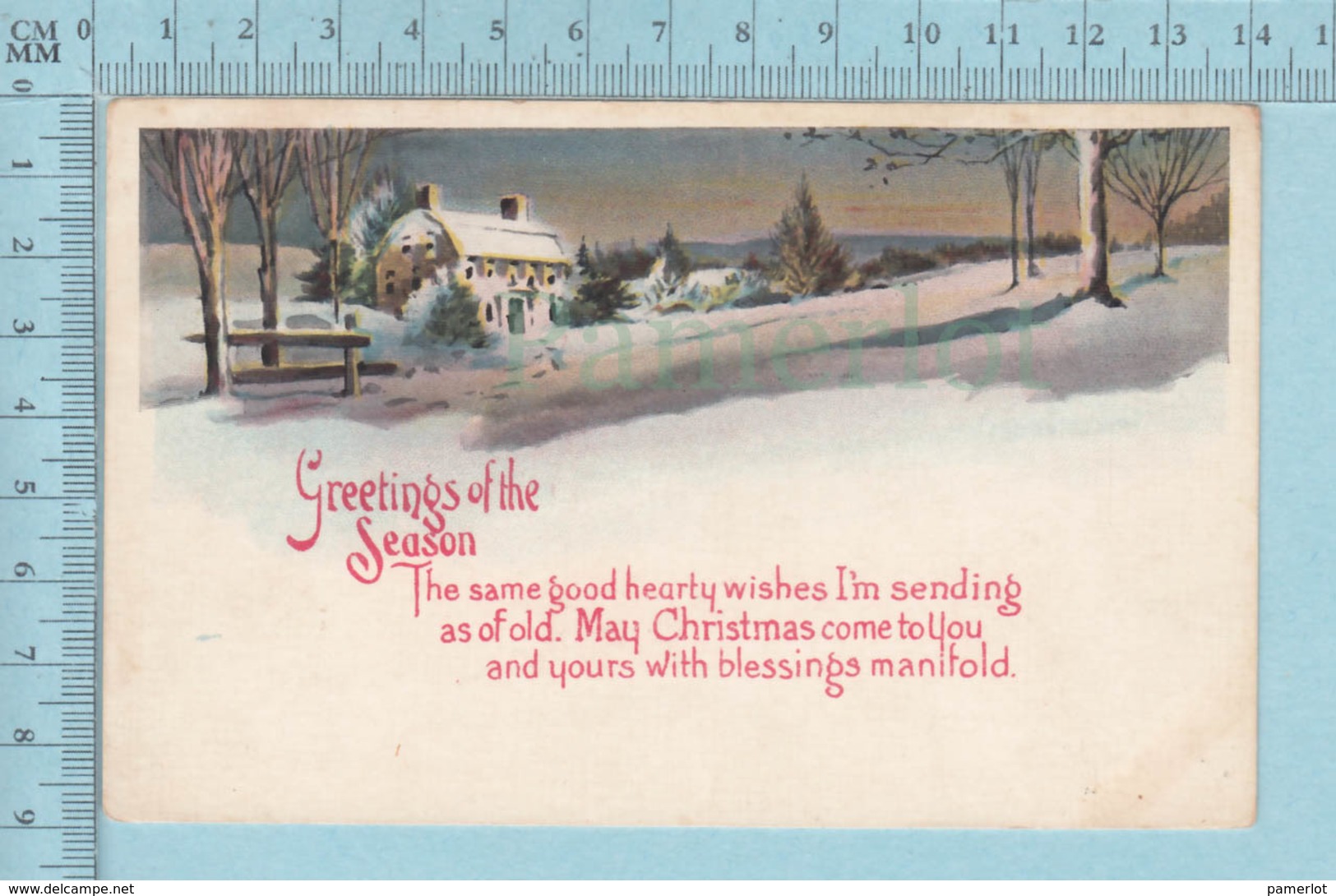 Carte Postale CPA - Greeting Of The Season - Used Voyagé En 1923 + USA Stamp, Cover Colombiana OHIO - Autres & Non Classés