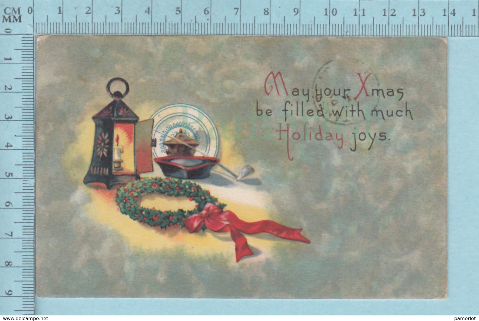 Carte Postale CPA - Christmas Lantern - Used Voyagé En 1919 + USA Stamp, Cover Lebanon NH - Autres & Non Classés