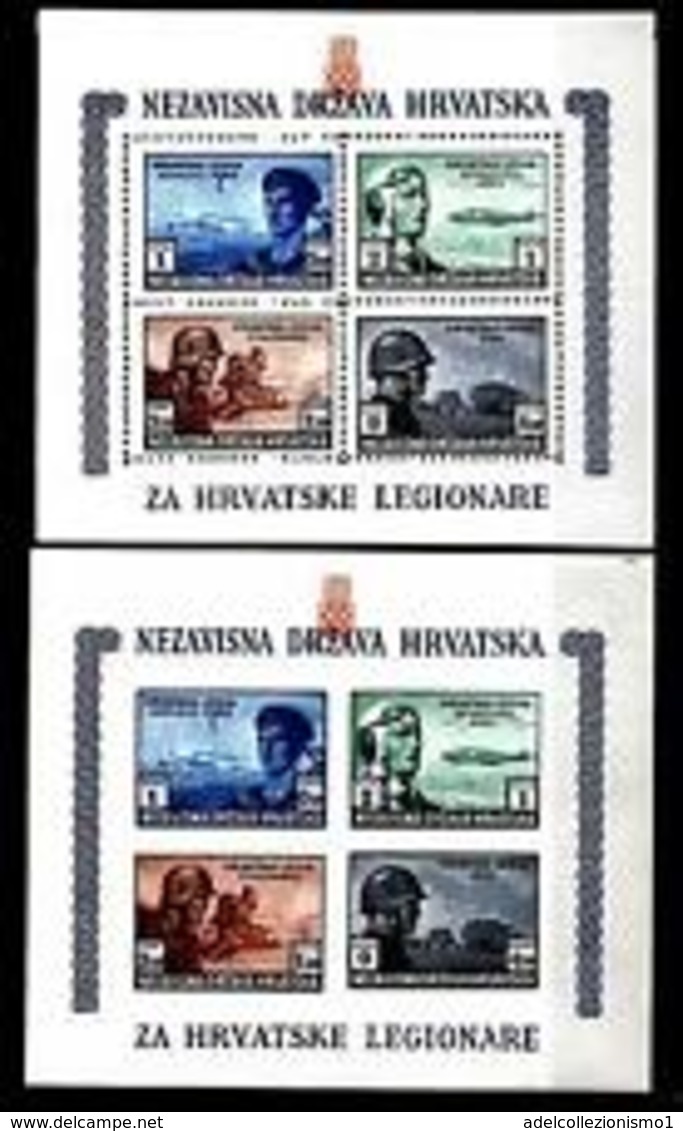 91828) CROATIA - CROAZIA - BF - 1943 - Pro Legionari Croati. Kroatische Legionäre -MNH** - Croazia