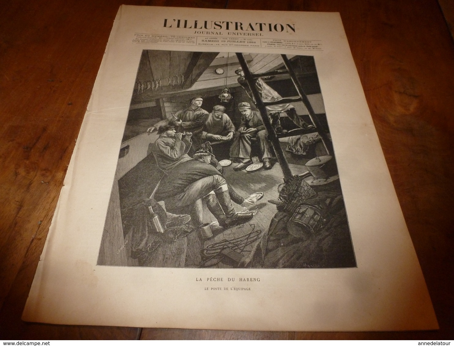 1884 L'ILLUSTRATION: La Pêche Du Hareng ; Pont St-Louis ,près De Menton;Le Choléra En France; Etc - 1850 - 1899