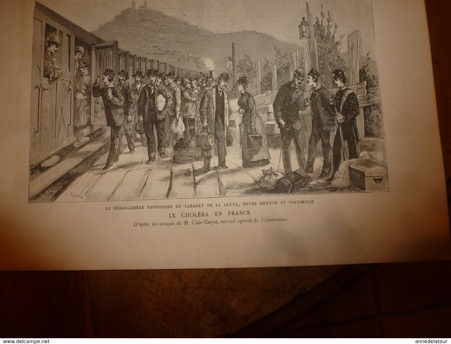 1884 L'ILLUSTRATION: La pêche du hareng ; Pont St-Louis ,près de Menton;Le choléra en France; etc