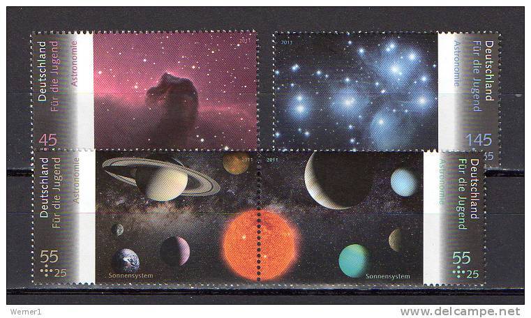 Germany 2011 Space Astronomy Set Of 4 MNH - Europe