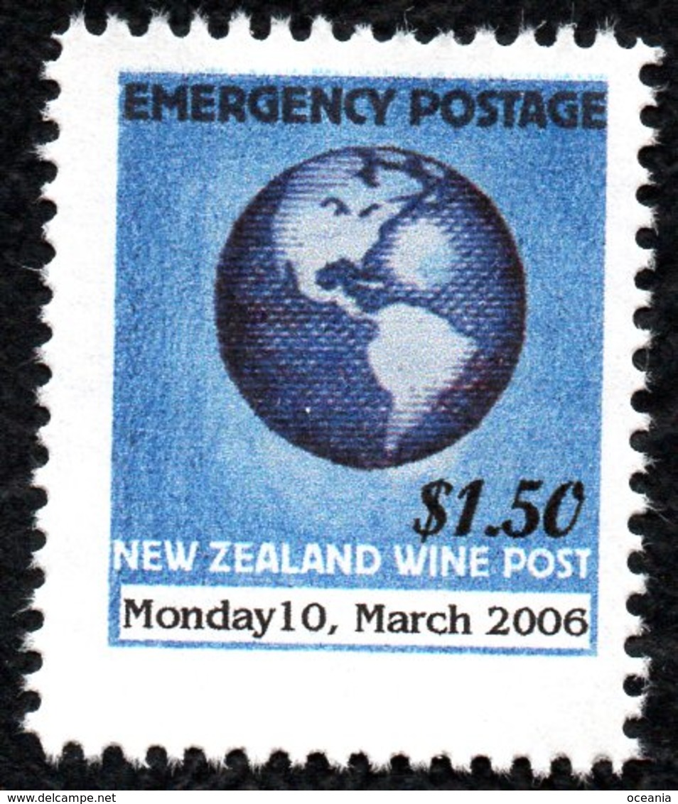 New Zealand Wine Post Emergency Mail 2006 Overprint. Dark Printing. (see Story Below) - Other & Unclassified